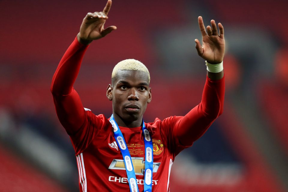 Paul Pogba won the EFL Cup and the Europa League with Manchester United in 2017 (Adam Davy/PA)