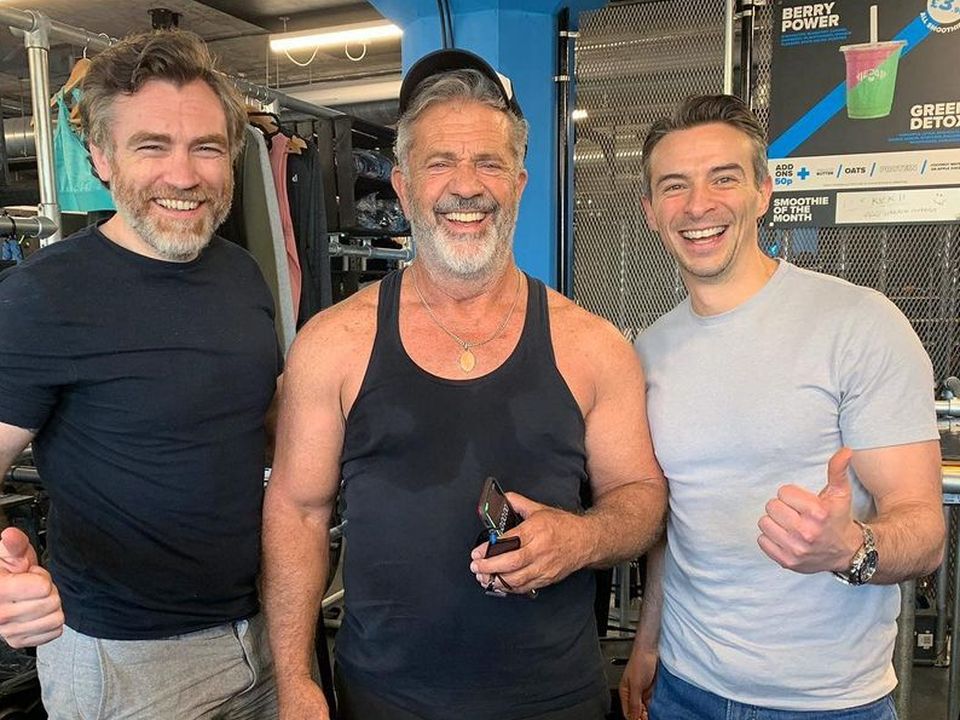 (L-R) Patrick O'Brien, Mel Gibson, and Tommy Young (Instagram)