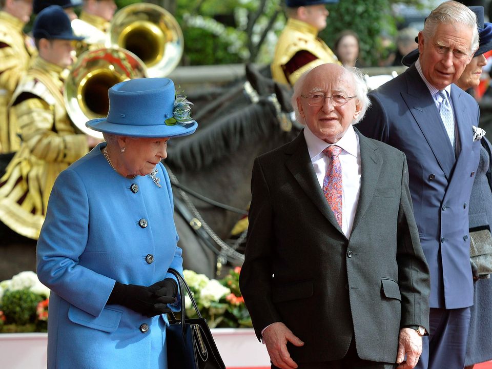 President Higgins with the Queen in 2014