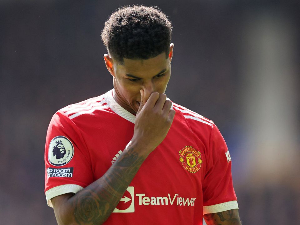 Manchester United's Marcus Rashford reacts (Action Images via Reuters/Carl Recine)