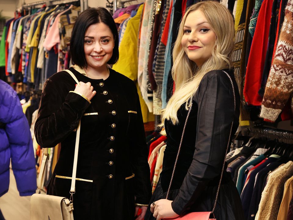 Ilona Shmykova and Chelsea Fay strike charity shop gold
