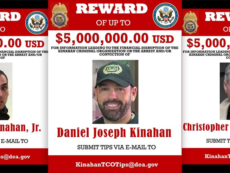 U.S. authorities issued wanted posters for members of the Kinahan family.