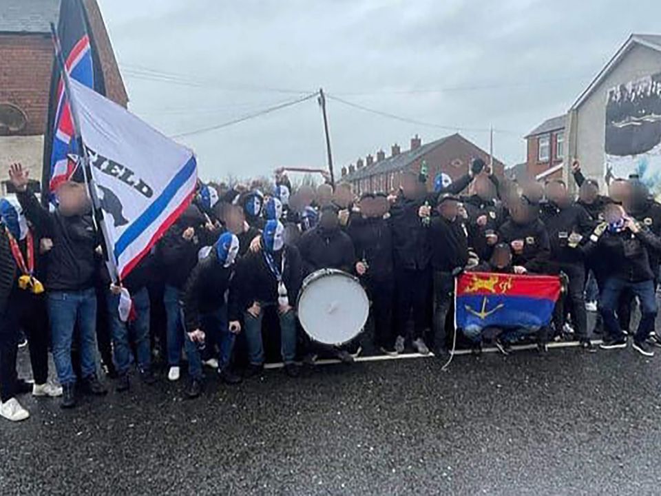 Blue Unity on the streets of Belfast