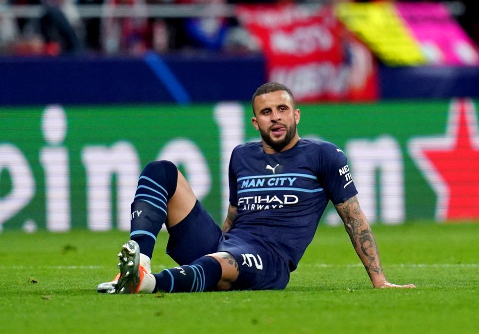 Kyle Walker could miss the remainder of Manchester City’s season through injury (Nick Potts/PA)
