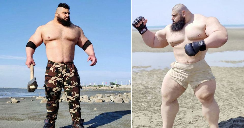 Sajad Gharibi stands six feet two inches and weighs around 390lbs.