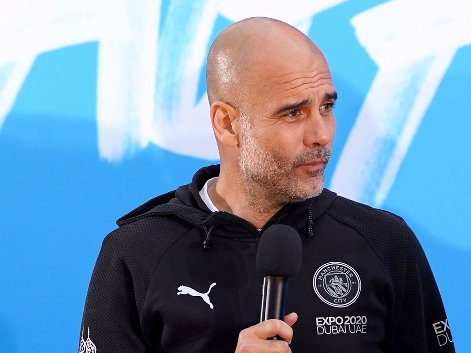 Pep Guardiola joked it had been part of his plan all along that Manchester City should fall 2-0 behind against Aston Villa as his side celebrated their fourth Premier League title in five years with a city-centre parade on Monday (Zac Goodwin/PA)