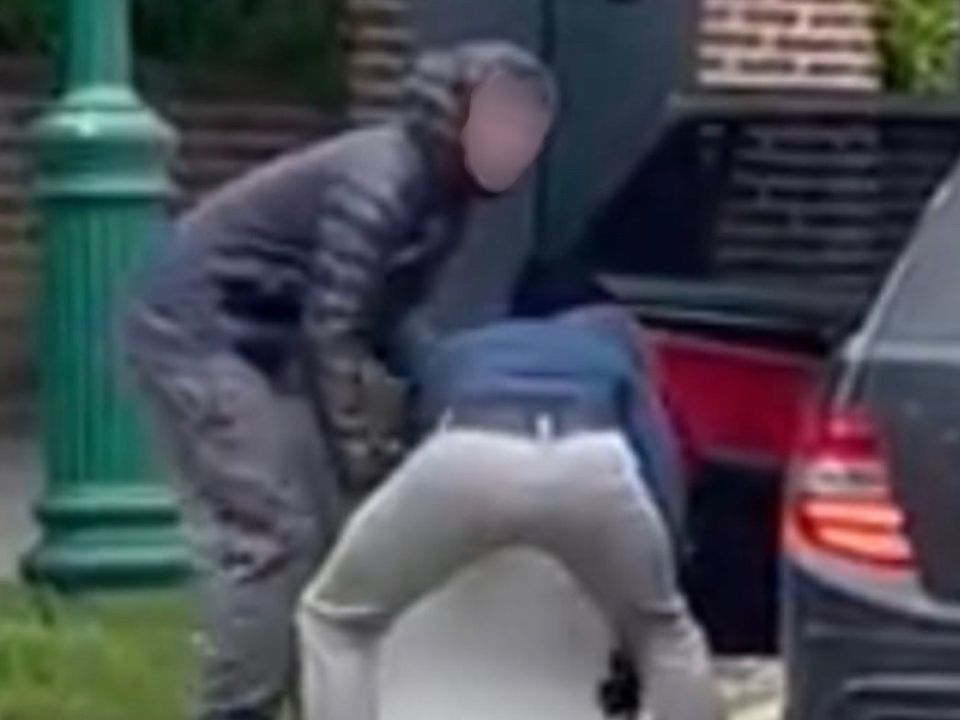 Image obtained of safe being lifted into car