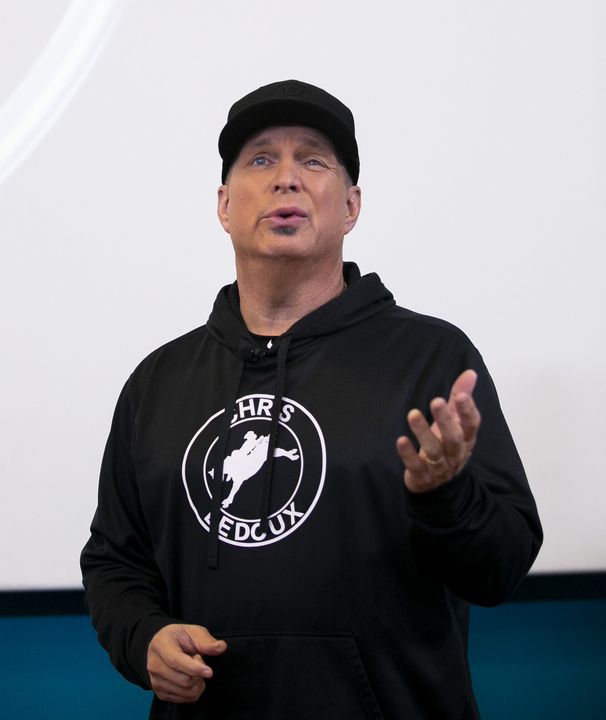 Garth Brooks speaking to media ahead of his upcoming concerts at Croke Park, Dublin.
Photo: Gareth Chaney/ Collins Photos