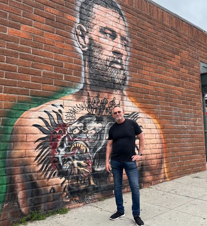 The mural at Willy O’Sullivan’s Santa Monica bar