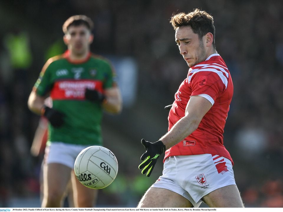 Paudie Clifford in action for East Kerry in Sunday's Kerry County SFC  final. Photo: Brendan Moran/Sportsfile
