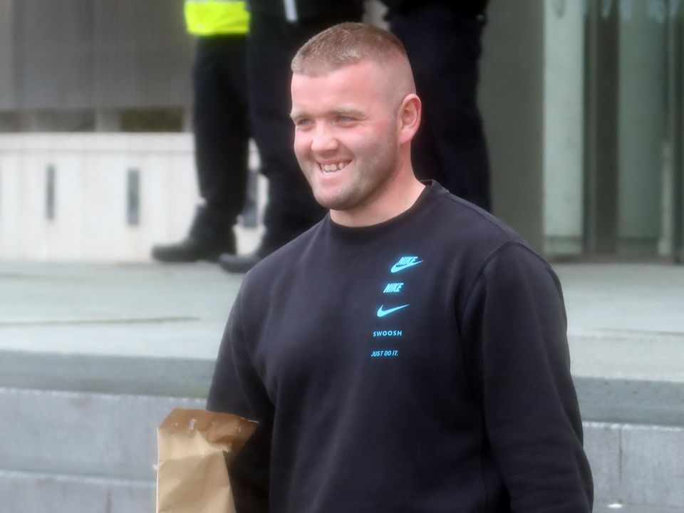 William Crosby, 30, of Bath Road, Balbriggan, Co. Dublin, pictured at the Criminal Courts of Justice(CCJ) on Parkgate Street after he appeared before the District Court. Pic: Paddy Cummins