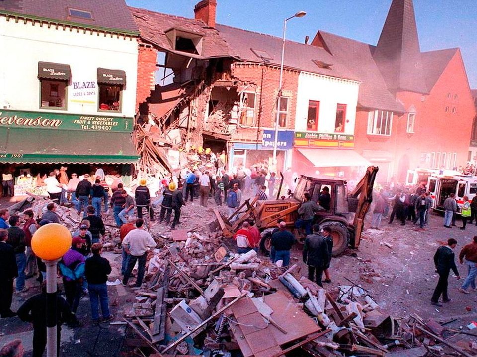 The aftermath of the Shankill bomb