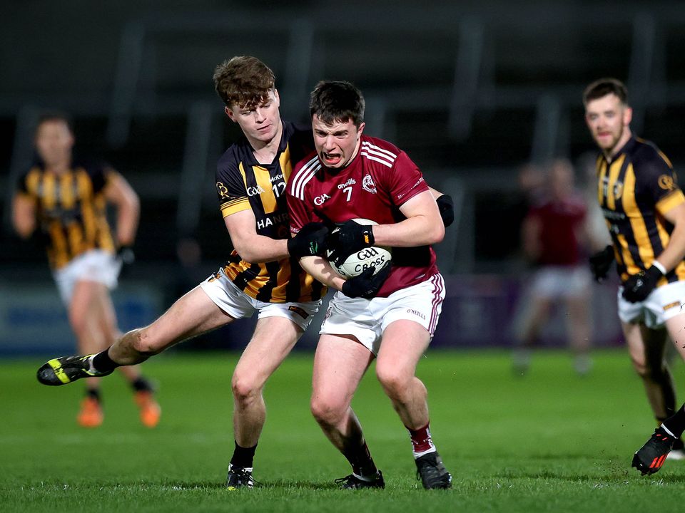 Crossmaglen’s Dara O'Callaghan and Eoin McKearney of Ballybay battle on the Ulster stage