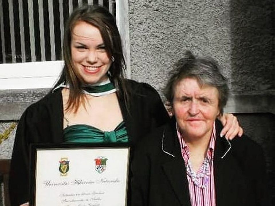 Edel Hughes with her late mother Mary