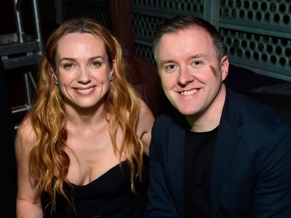Kerry Condon and Colm Bairéad attend the Oscar Wilde Awards 2023 at Bad Robot