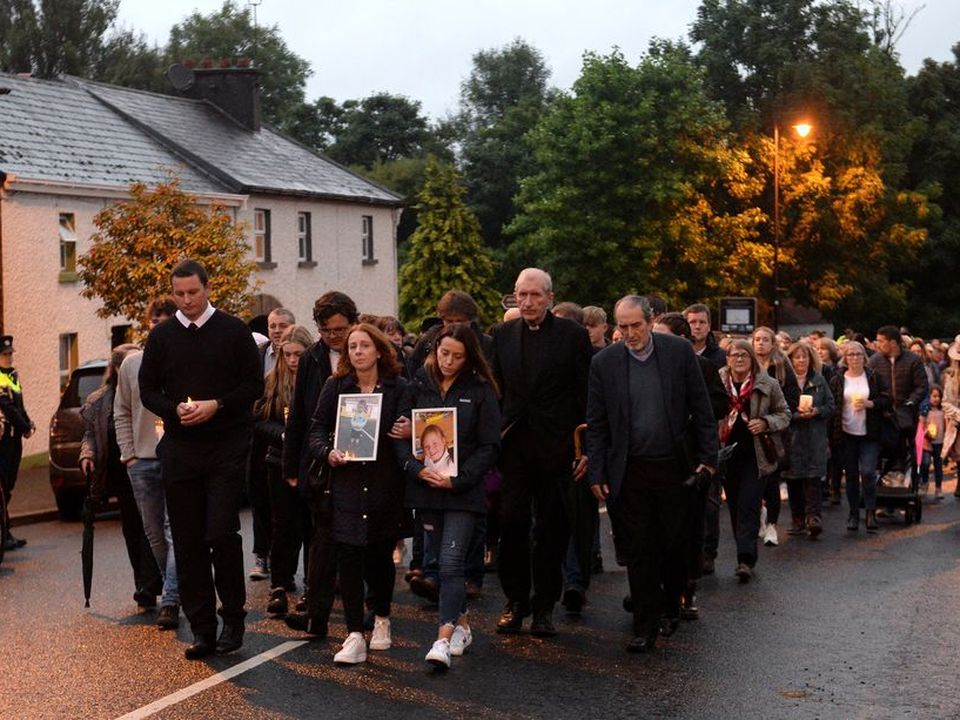 A vigil for Thelma and Michael in Multyfarnham