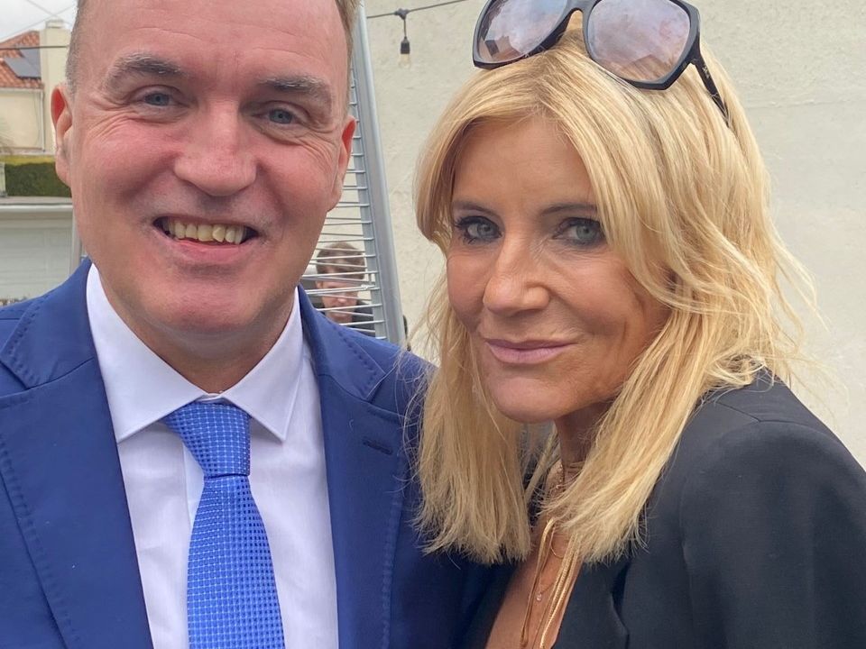 Eugene Masterson with EastEnders actress Michelle Collins
