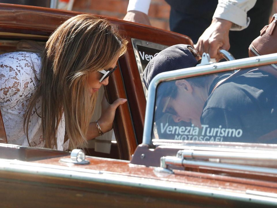 Jennifer Lopez and Ben Affleck arrive in Venice, Italy, for the screening of The Last Duel at the Venice Film Festival. Photo: Yara Nardi/Reuters