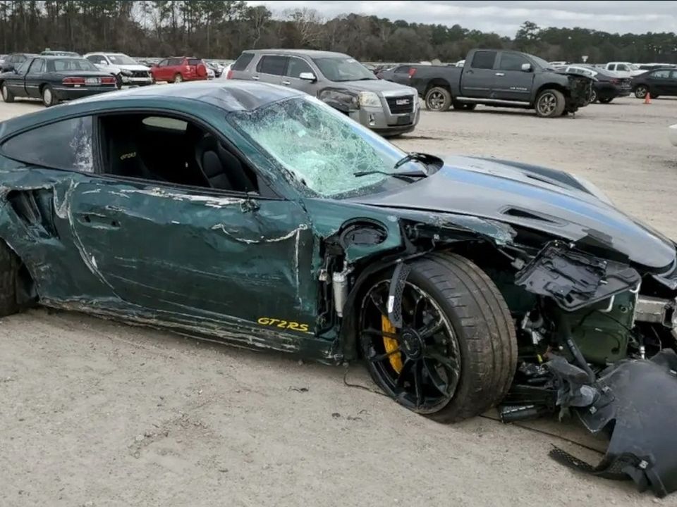 The Porsche car that was reportedly owned by golfer Patrick Reed