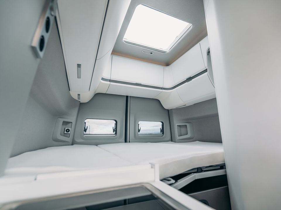 The Grand California with the comfortable double bed at the rear