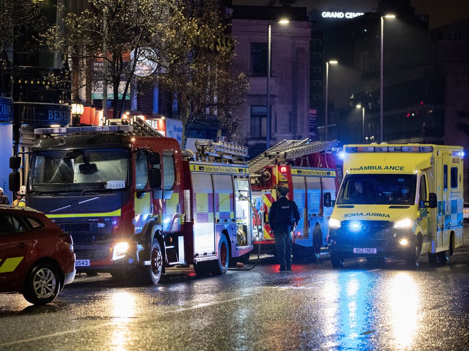 Firefighters battle blaze in Belfast City Centre on March 12th, 2023 (Photo by Kevin Scott for Belfast Telegraph)