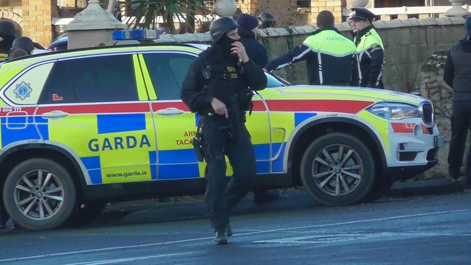 Armed officers in Limerick yesterday