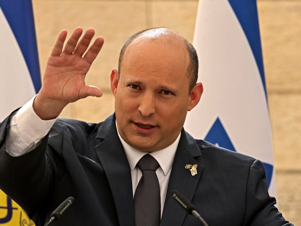 Israeli Prime Minister Naftali Bennett said Vladimir Putin had apologised (Menahem Kahana/Pool via AP)