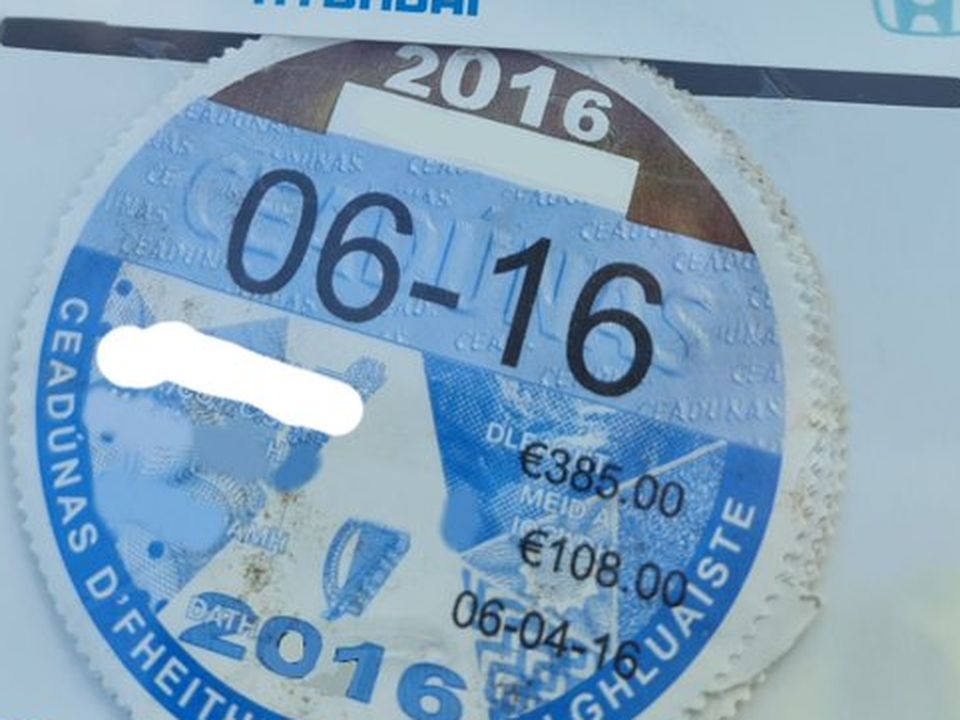 Photo of tax disc