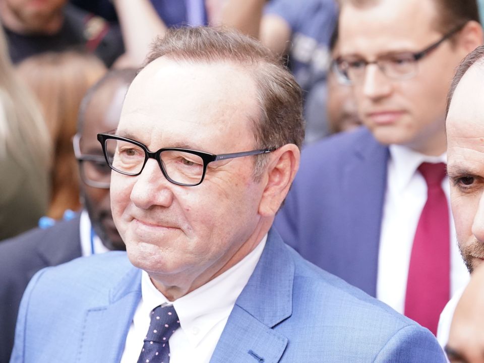 Actor Kevin Spacey arrives at Westminster Magistrates’ Court to face sexual assault charges (Jonathan Brady/PA)