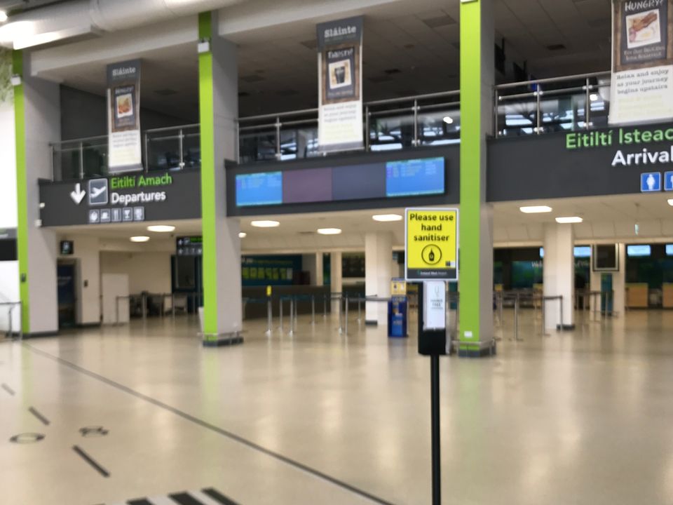 Knock Airport had a completely different atmosphere than Dublin Airport on Sunday (Robbie Harris/Twitter)