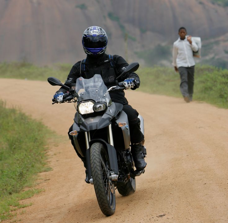 Finn Gillespie in South Africa for the 2008 launch of the BMW F800GS