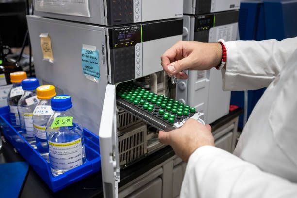 Nitazene powder samples for analysis at the Center for Forensic Science Research and Education (Getty Images)