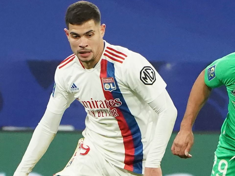 Lyon’s Bruno Guimaraes has been linked with a move to Newcastle (Laurent Cipriani/AP)