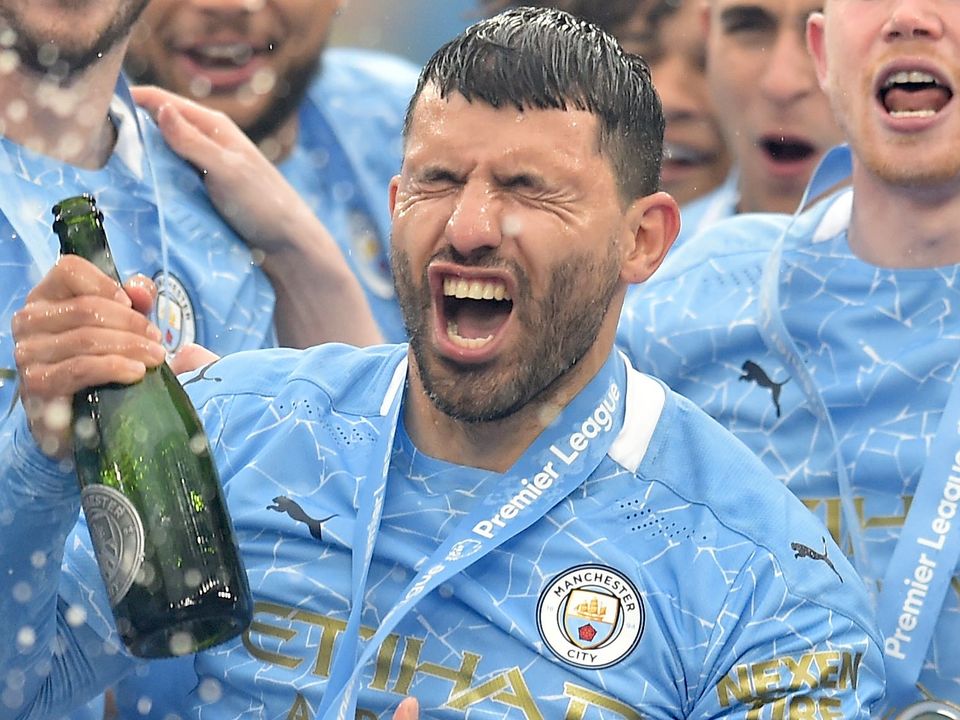 Sergio Aguero bows out at the Etihad in style as champions Man City rout  Everton