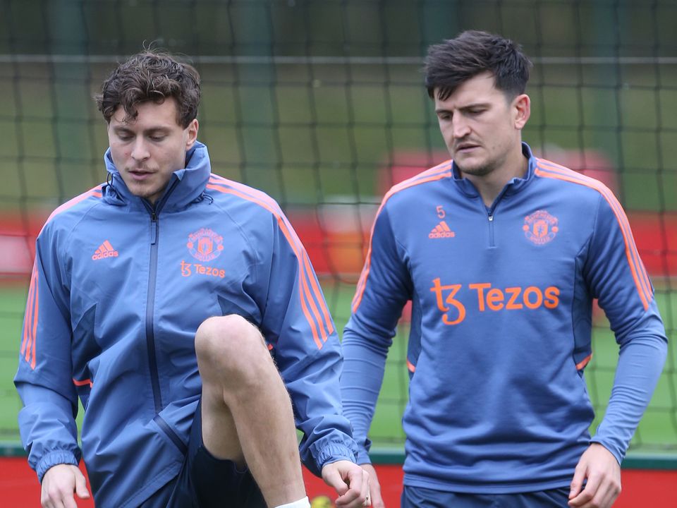 Harry Maguire (right), pictured with Victor Lindelof, had some decent form at the World Cup with England. Photo: Matthew Peters/Manchester United via Getty Images