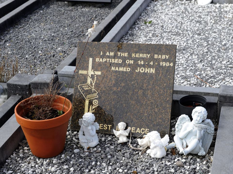 The grave of 'baby John' in Cahersiveen, County Kerry.