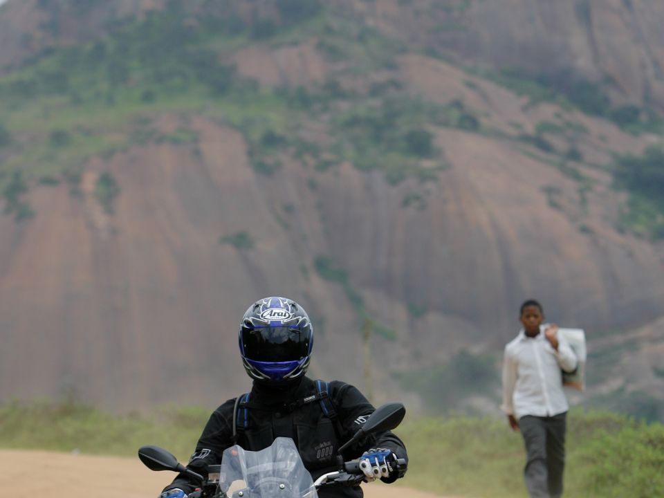 Finn Gillespie in South Africa for the 2008 launch of the BMW F800GS