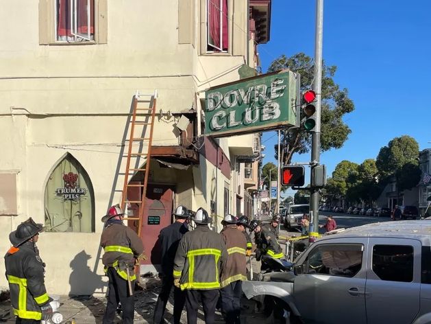 Car ends up smashed into legendary Irish bar in San Francisco after hit-and-run crash