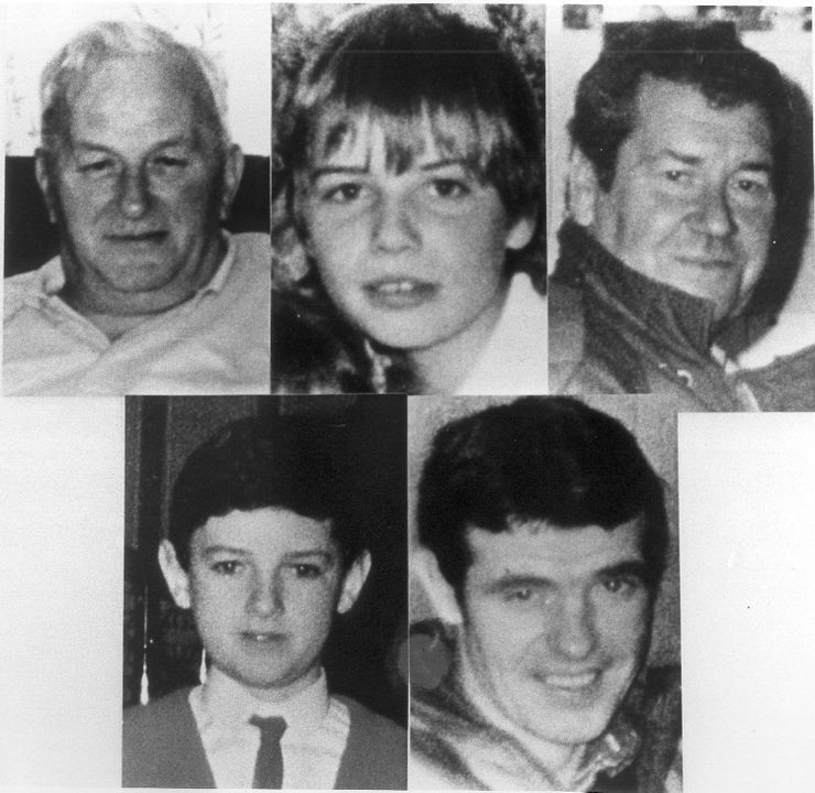 Shot dead: Jack Duffin, Peter Magee, William McManus, James Kennedy and Christy Doherty