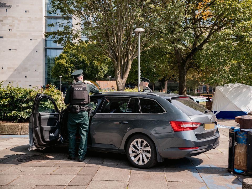 Police at the scene of a sudden death in the Buoy Park area of Belfast City Centre on July 17, 2022 (Photo by Kevin Scott for Belfast Telegraph)