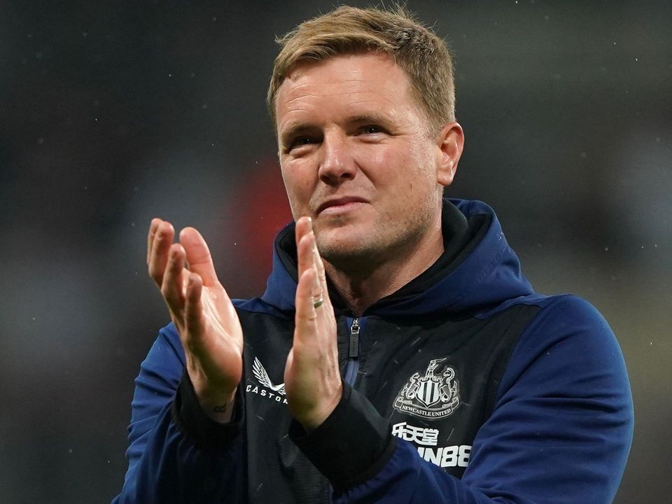 Eddie Howe has spent the last seven months combining his parental duties with the task of keeping Newcastle in the Premier League (Owen Humphreys/PA)