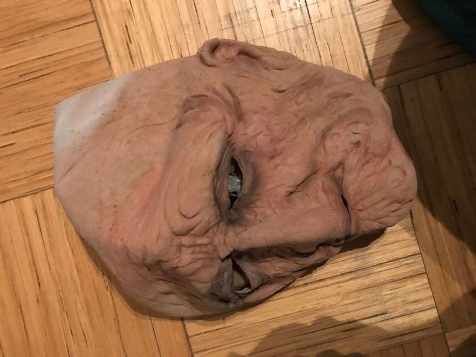 This 'scary face’ was found among the items at Arakas’ home