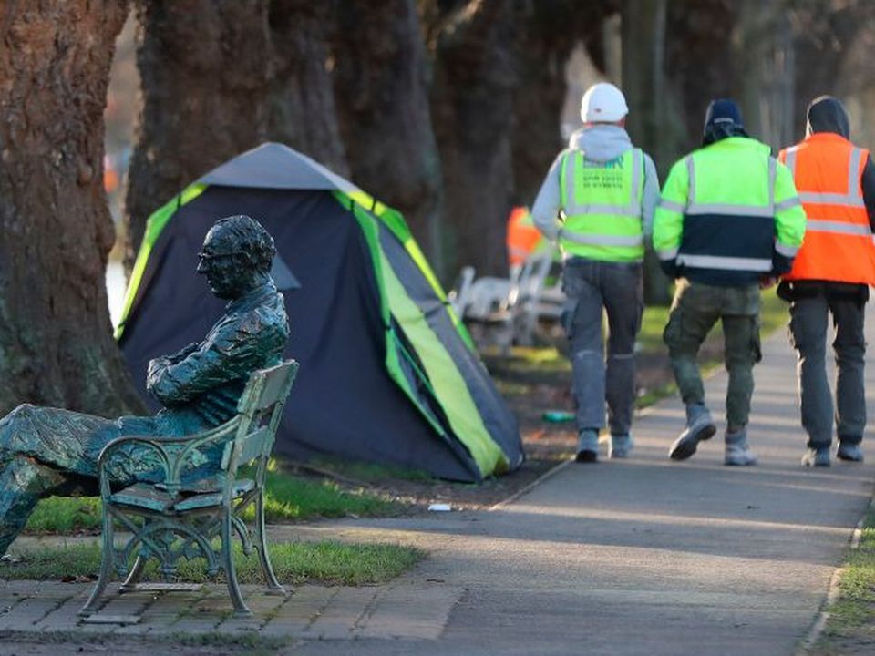 Homelessness has increase by 30pc since last year but the number of rough sleepers had dropped over the same period. Photo: Niall Carson