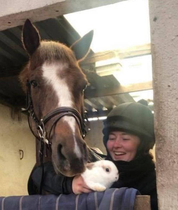 Victim Katie with her horse