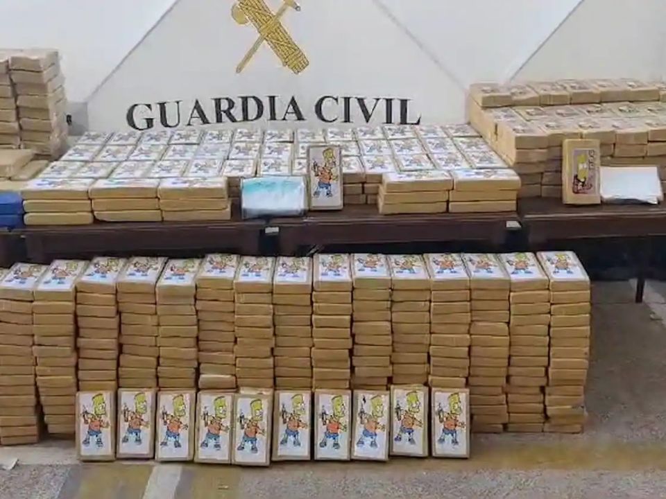 The stash of Bart Simpson cocaine busted by Spanish cops