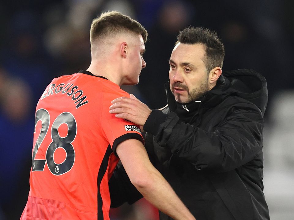 Brighton manager Roberto De Zerbi knows he has a bright star in the making at the club on his hands in the exciting young Irish striker Evan Ferguson