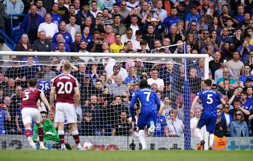 Jorginho saw his penalty saved by West Ham United goalkeeper Lukasz Fabianski (John Walton/PA)