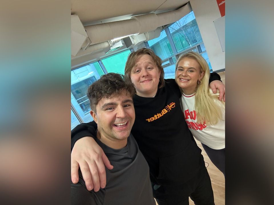 Lewis Capaldi with Carl Mullan and Emily Barker
