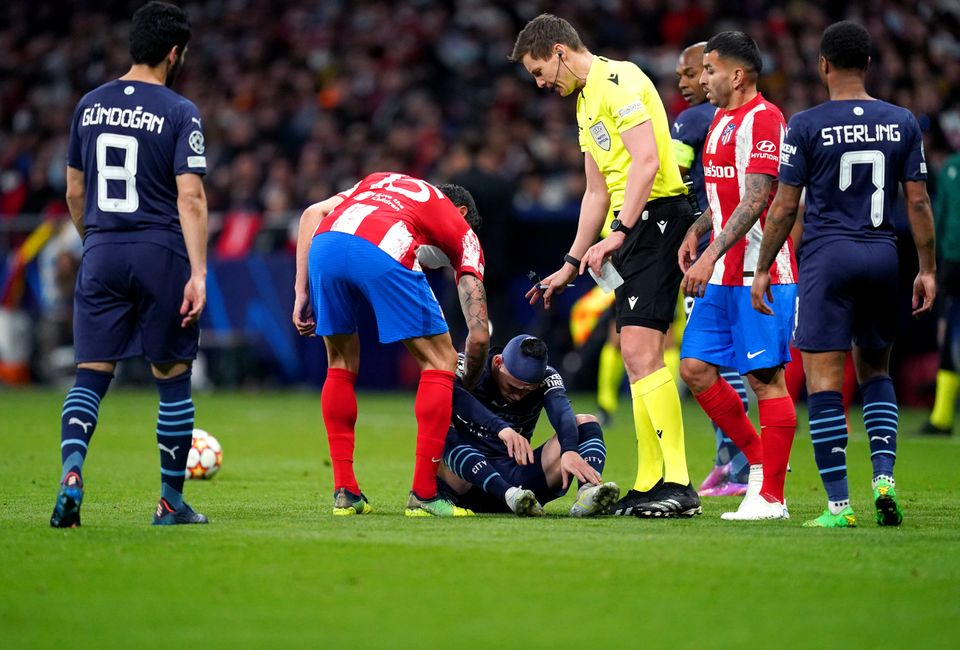 City were involved in a hard-fought game against Atletico Madrid last week (Nick Potts/PA)