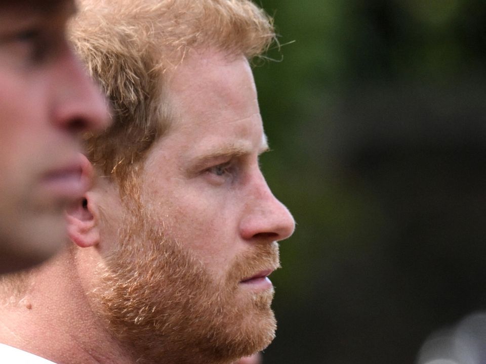 Britain's Prince William, Prince of Wales and Britain's Prince Harry, Duke of Sussex 